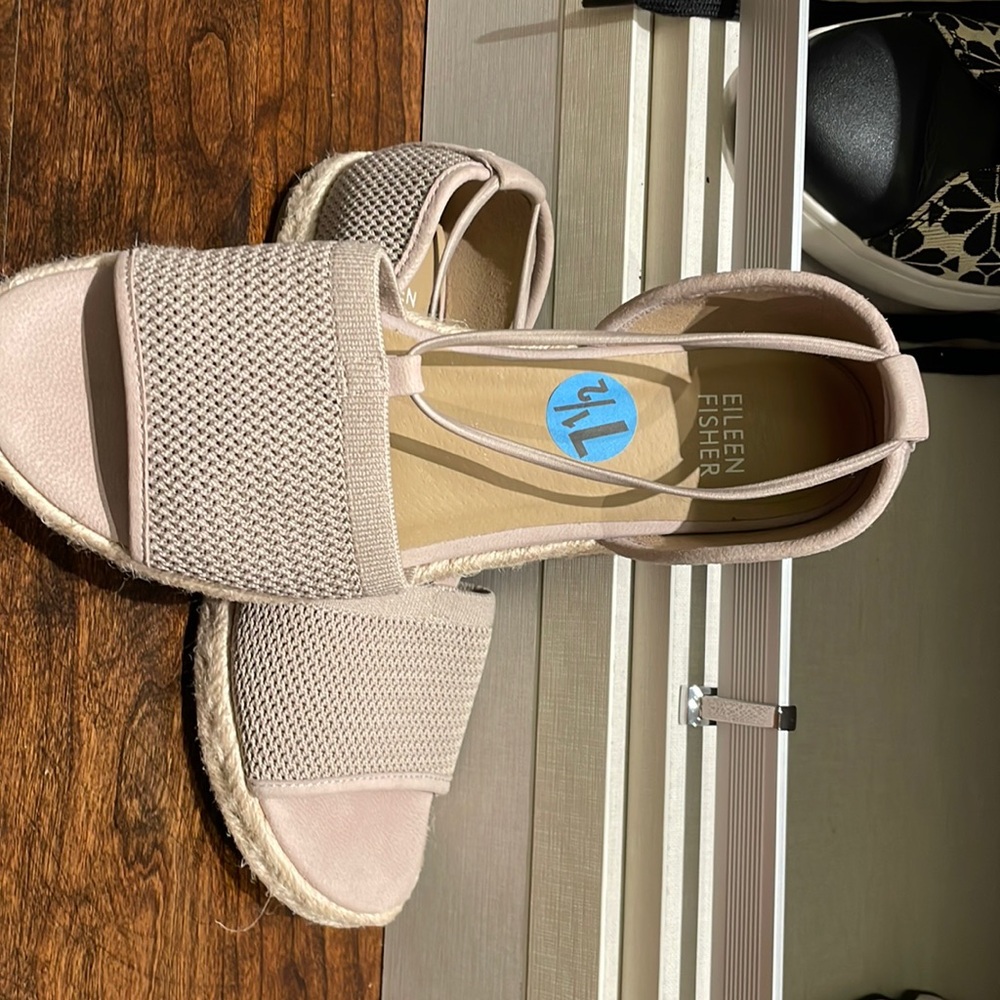 Eileen fisher espadrilles for summer.  Perfect taupe tan color goes with all !!!